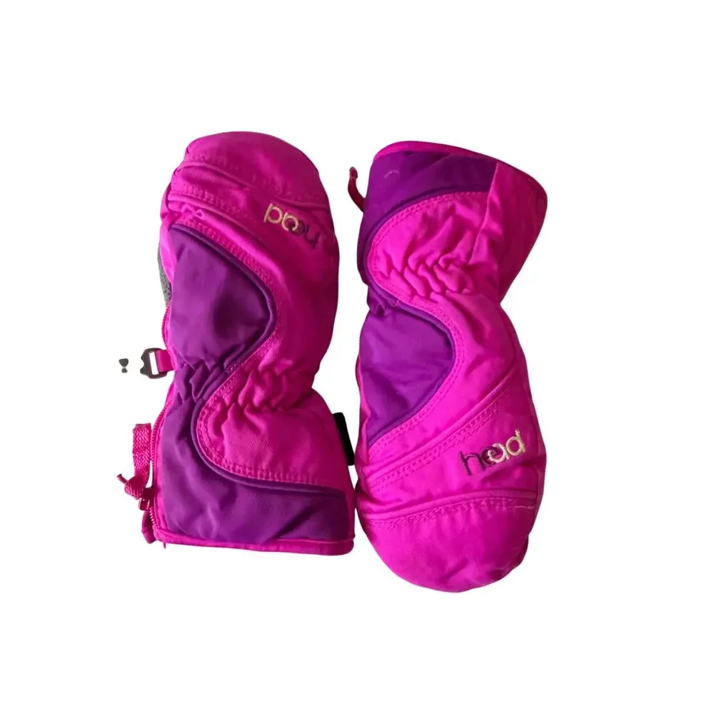 HEAD Junior Ski Mittens - Pink - Warm & Waterproof Winter Gear